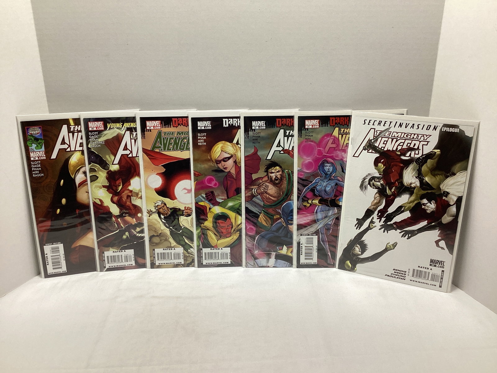 Seven Mighty Avengers Marvel Comic Books: .