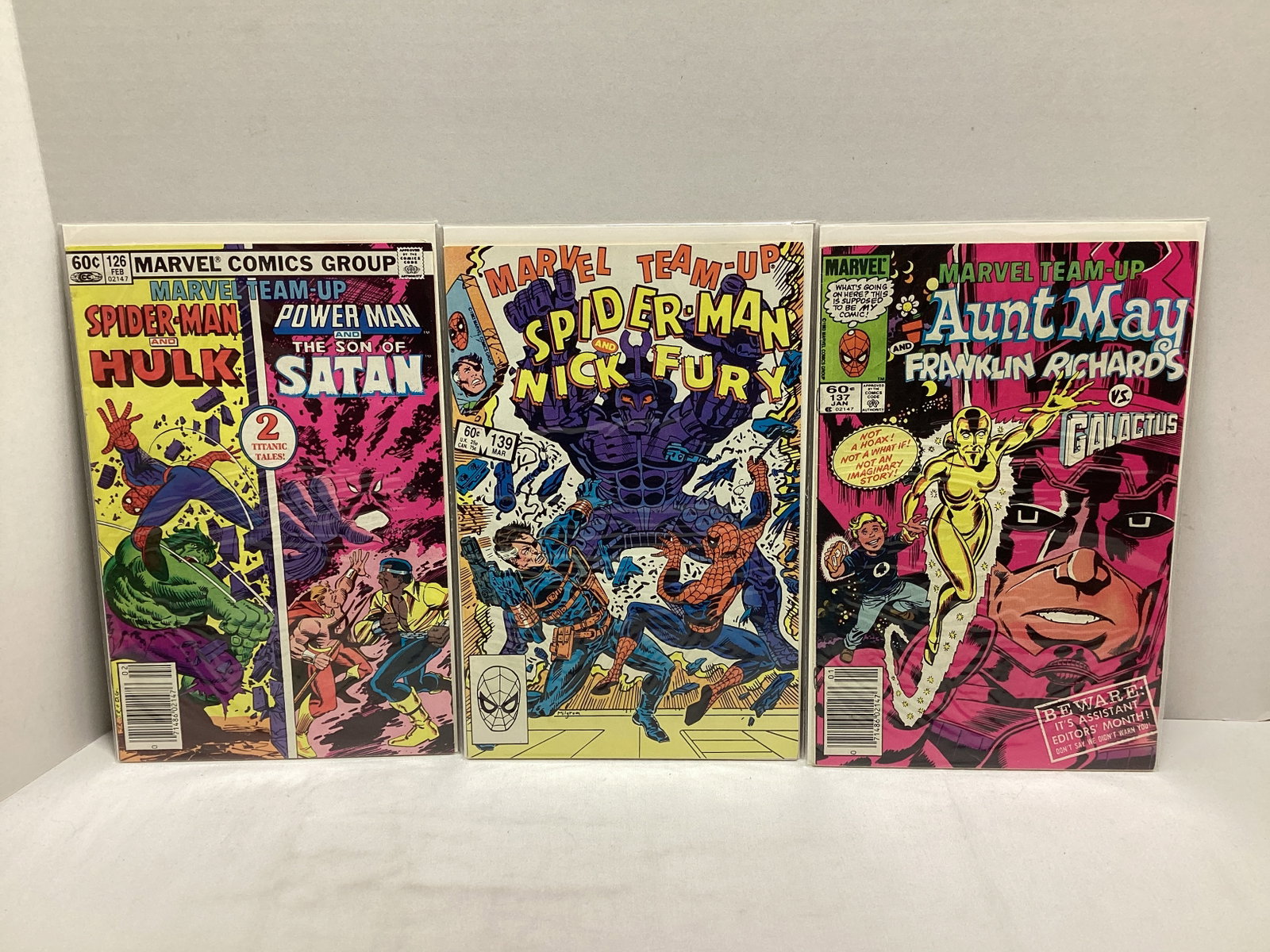 Three Marvel Team-Up Comic Books: .