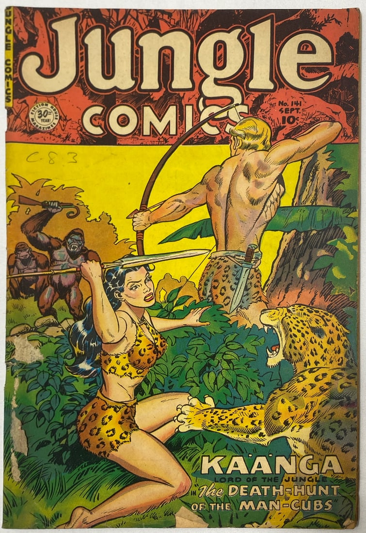Jungle Comics 141 Fiction House Comic Book: 1951, Please Preview and see all photos for condition