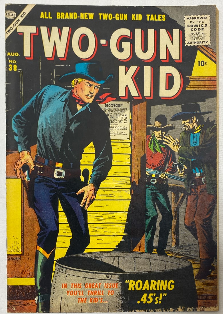 Two-Gun Kid 38 Atlas Western Comic Book: 1957, Please Preview and see all photos for condition