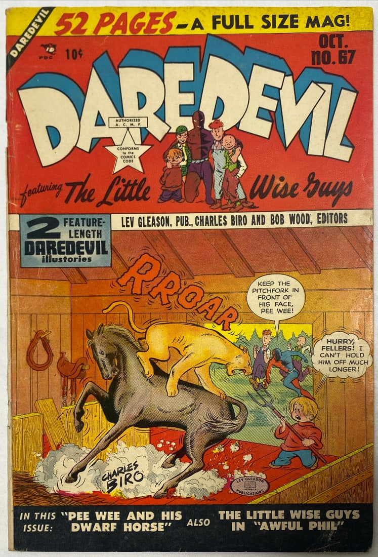 Daredevil 67 Lev Gleason Comic Book: 1949, Please Preview and see all photos for condition