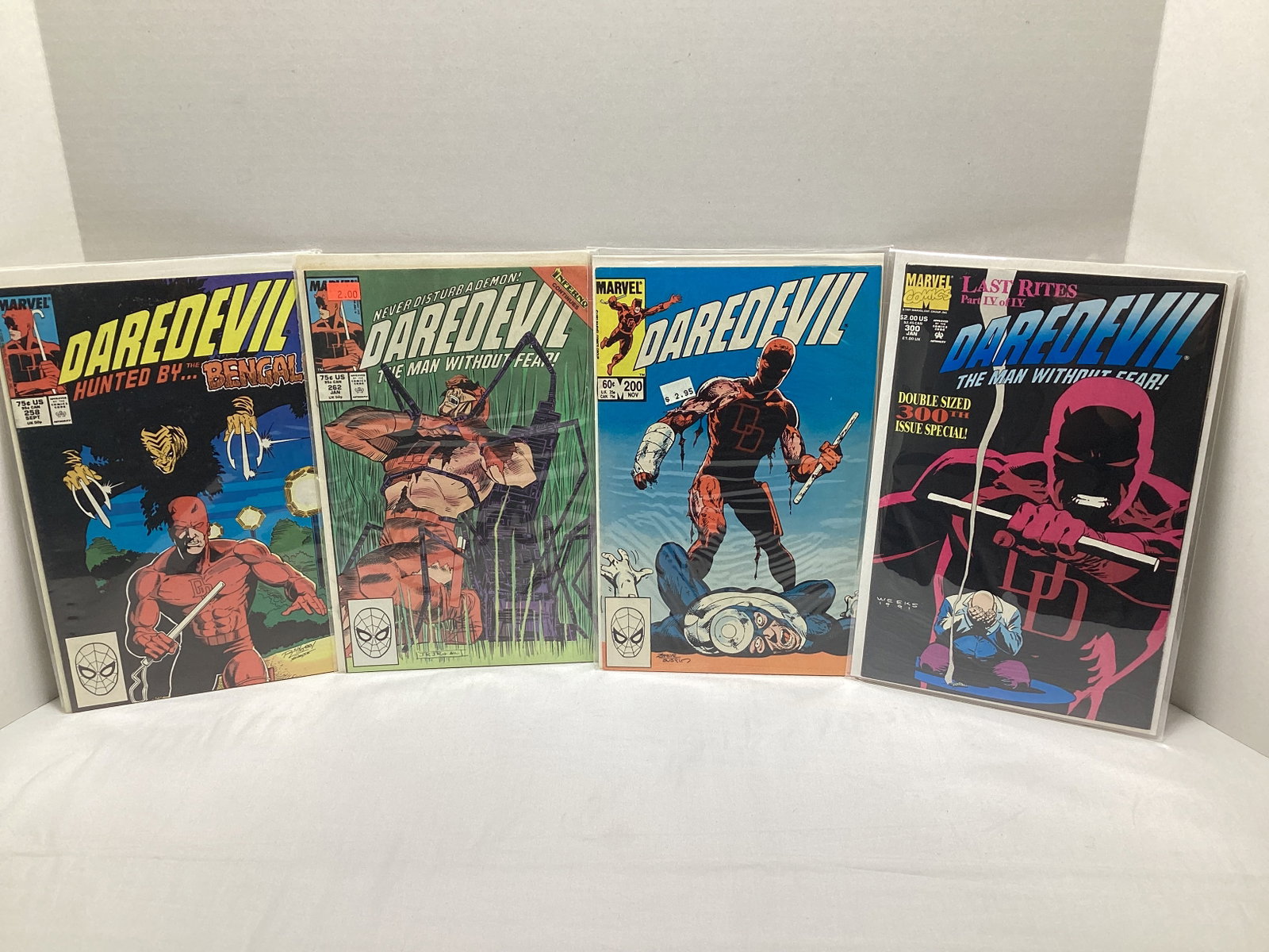 Four Daredevil Marvel Comic Books: .