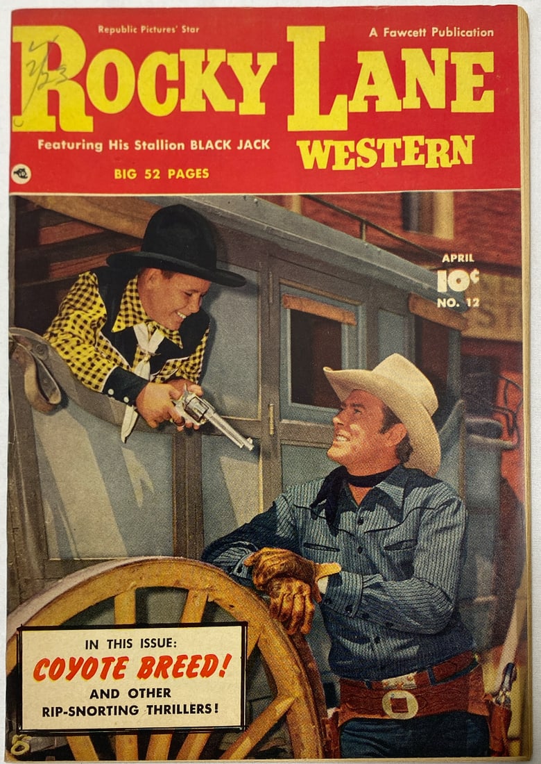 Rocky Lane Western 12 Fawcett Comic Book: 1950, please preview and see all photos for condition