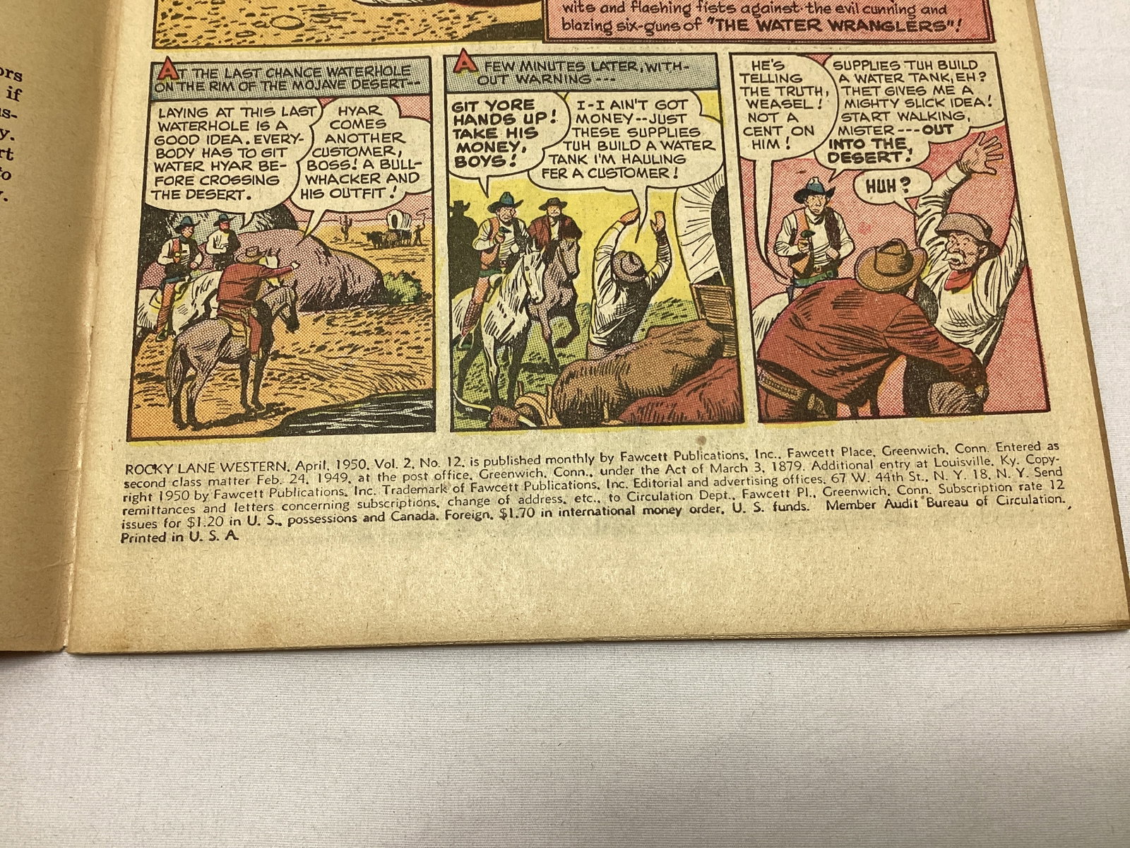 Rocky Lane Western 12 Fawcett Comic Book - 7