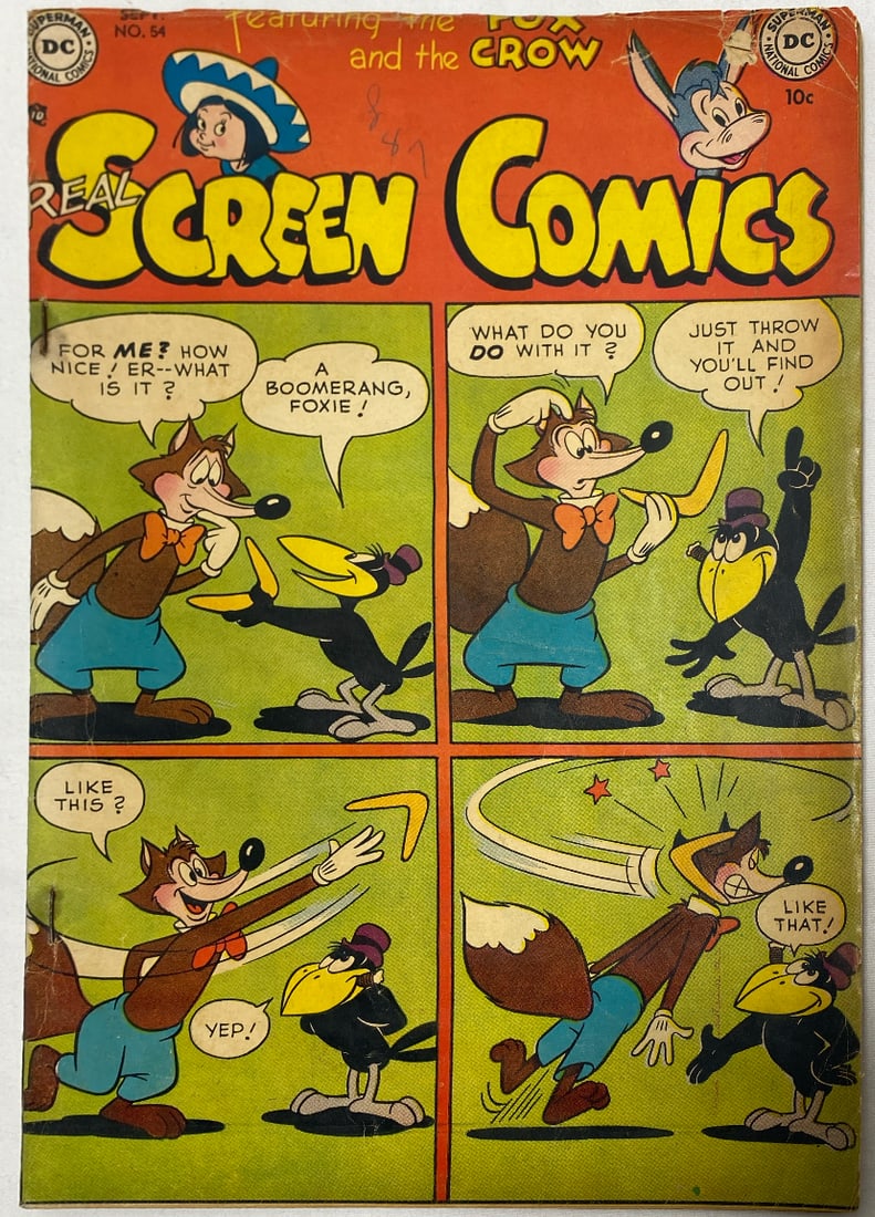 Real Screen Comics 54 DC Comic Book: 1952, Please Preview and see all photos for condition