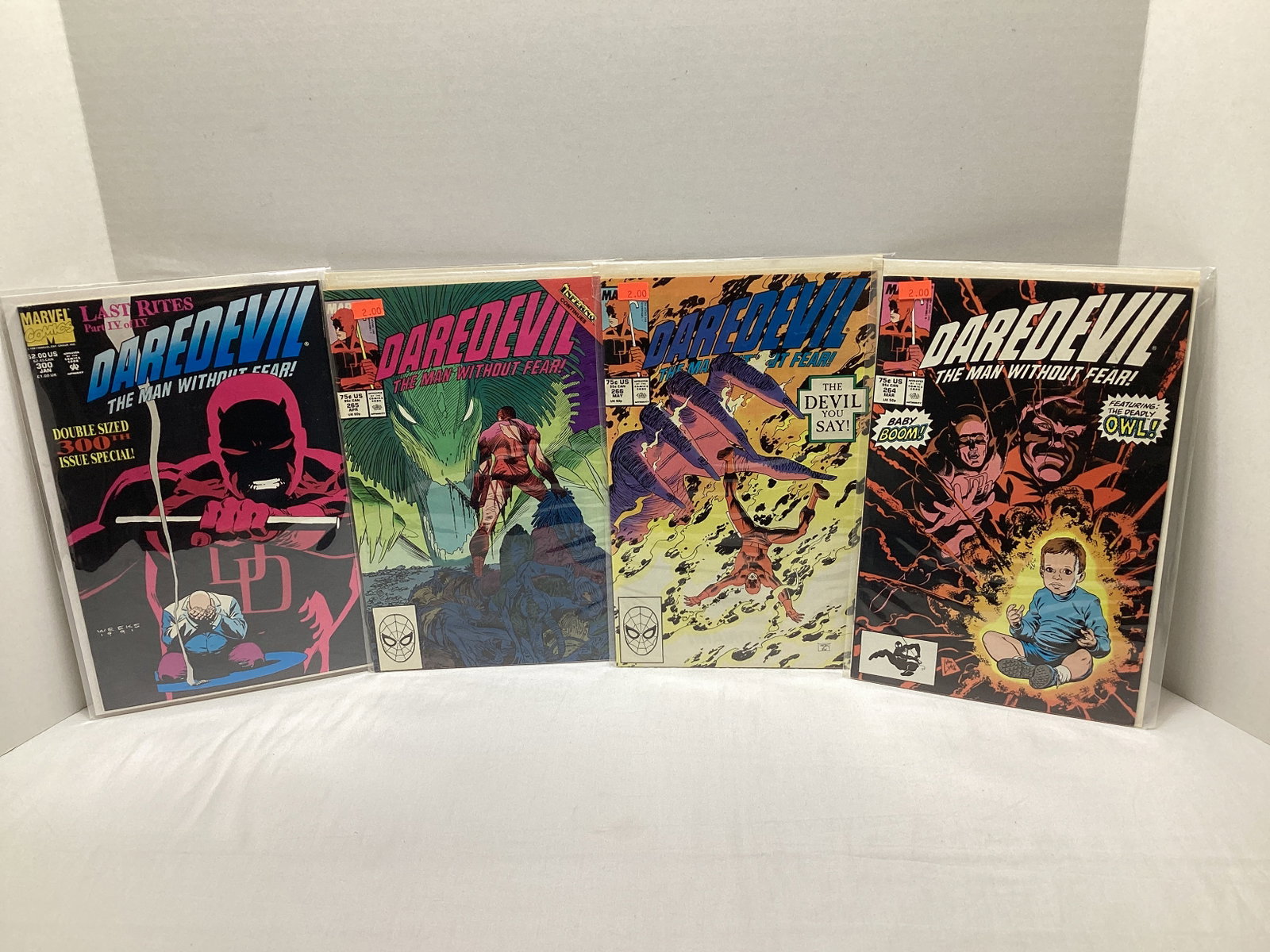 Four Daredevil Marvel Comic Books: .