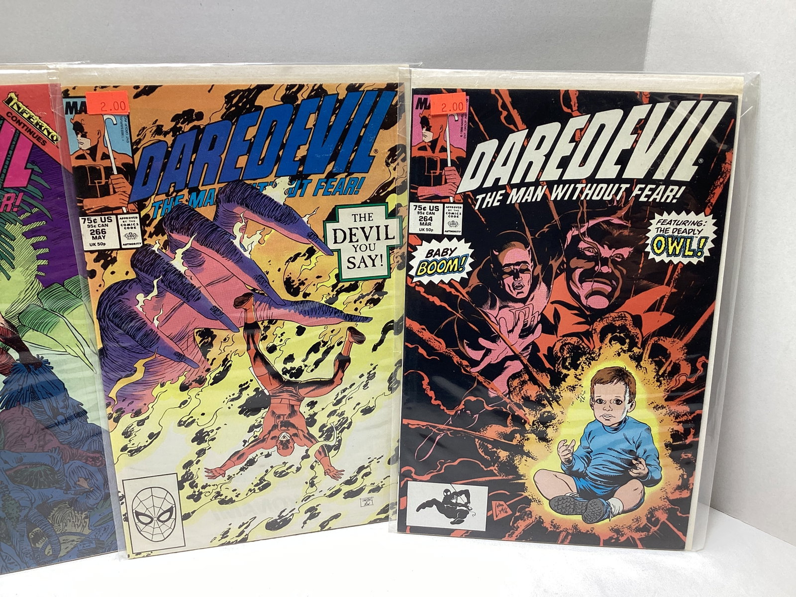 Four Daredevil Marvel Comic Books - 2