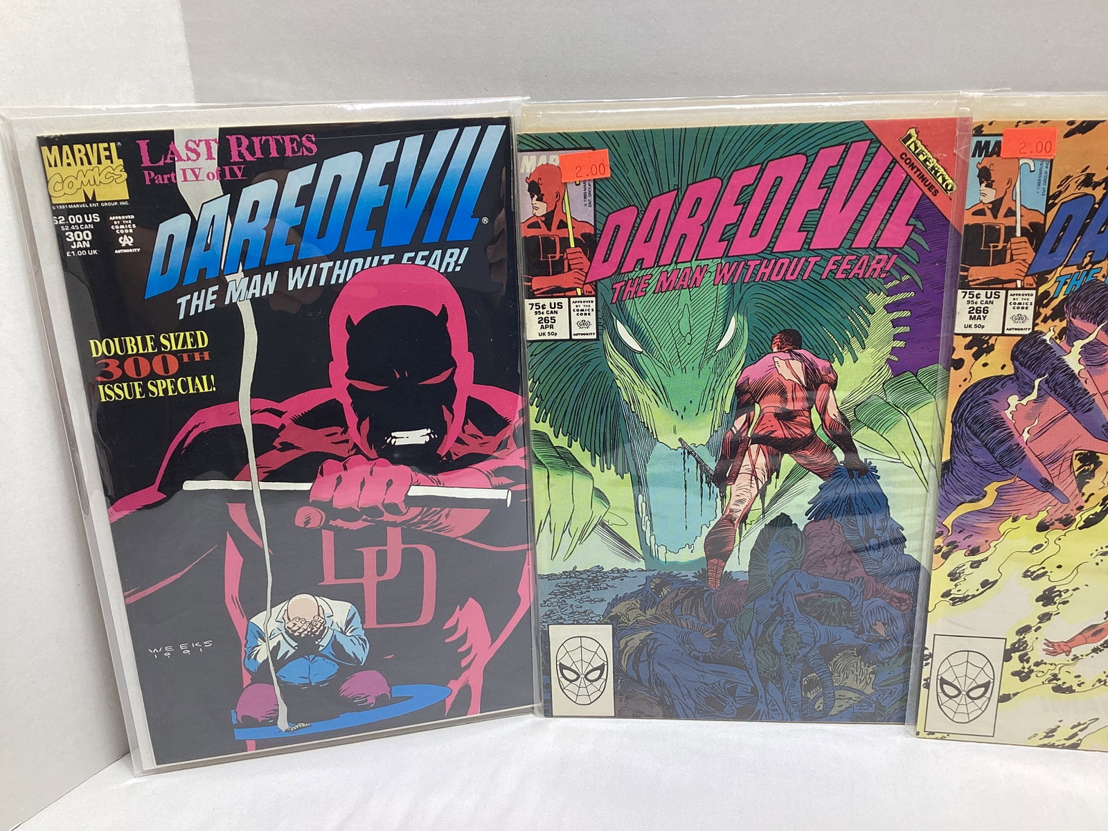 Four Daredevil Marvel Comic Books - 3