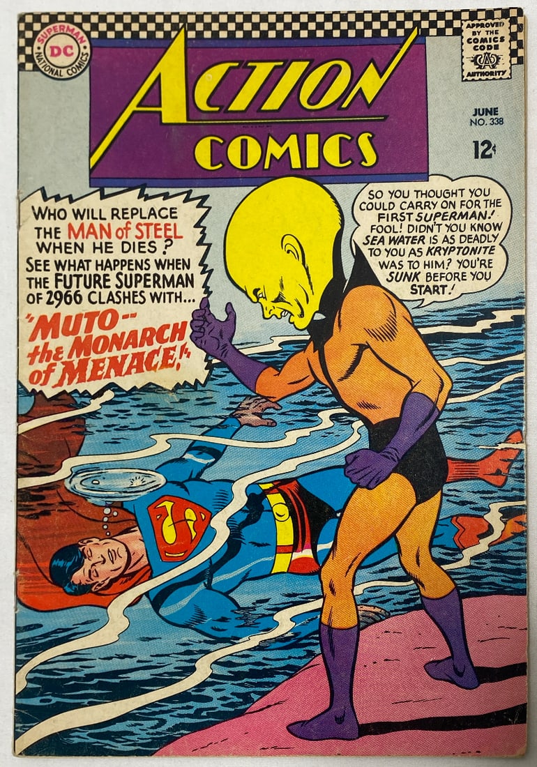 Action Comics 338 DC Superman Comic Book: 1966, Please Preview and see all photos for condition