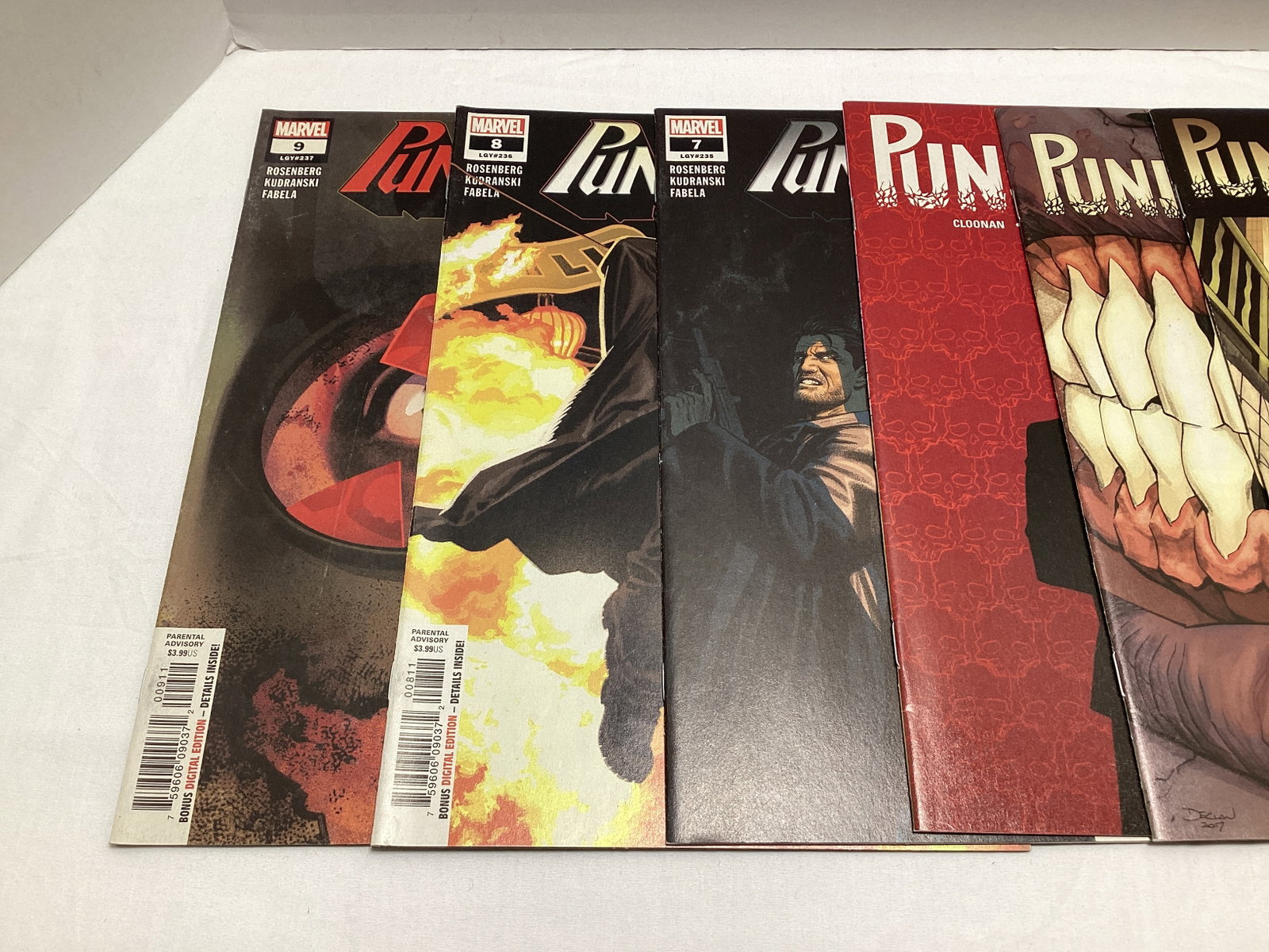 Seven Punisher Marvel Comic Books - 2