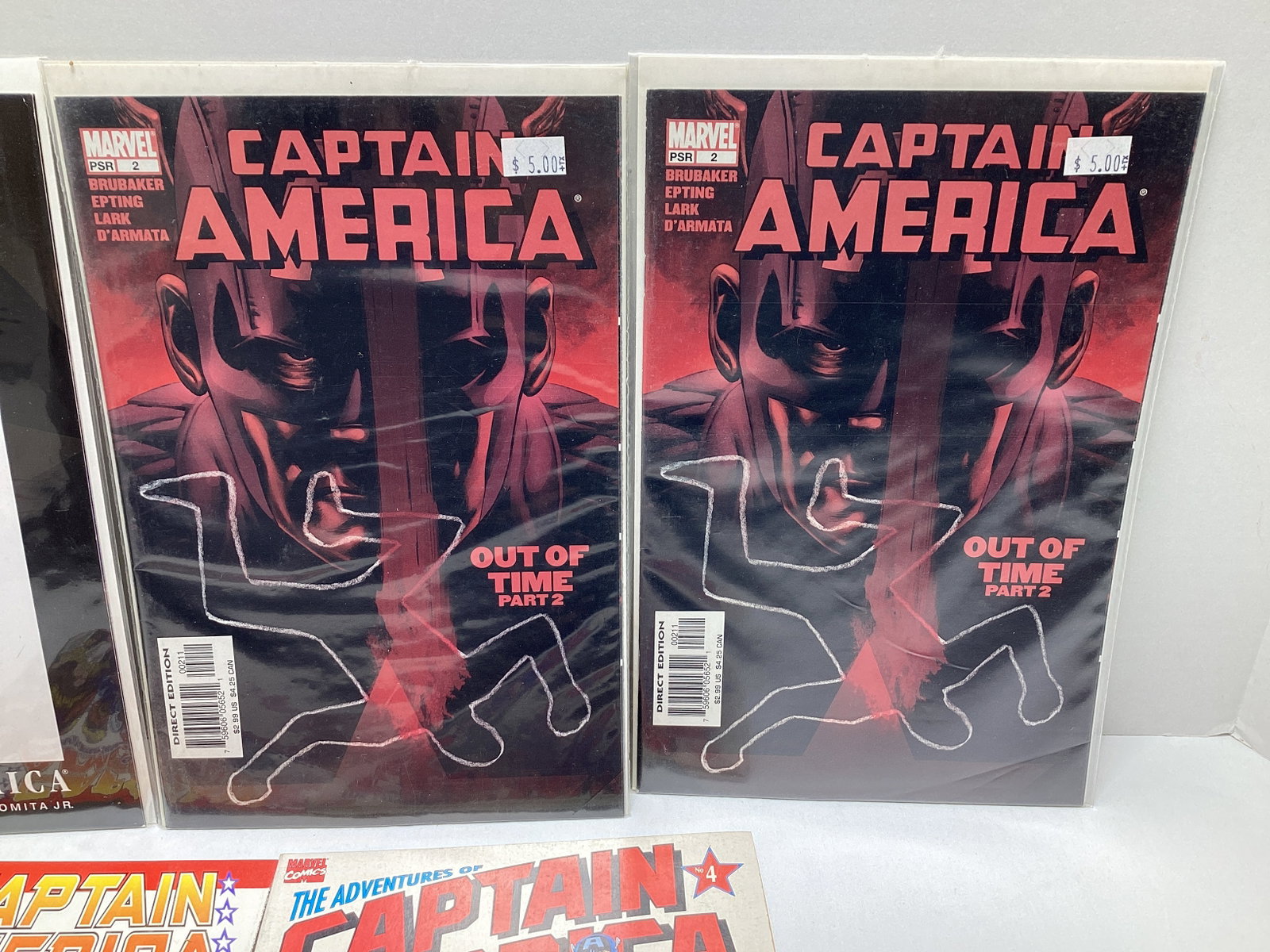 Five Captain America Marvel Comic Books - 2