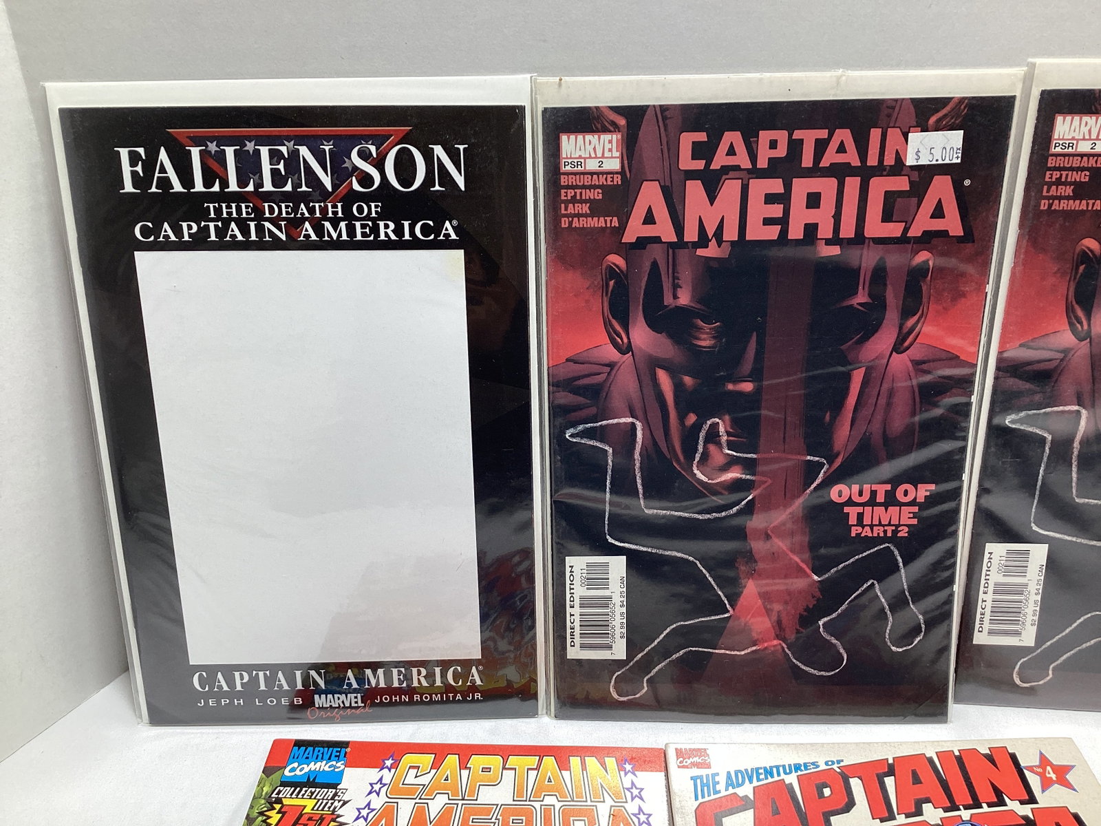 Five Captain America Marvel Comic Books - 3