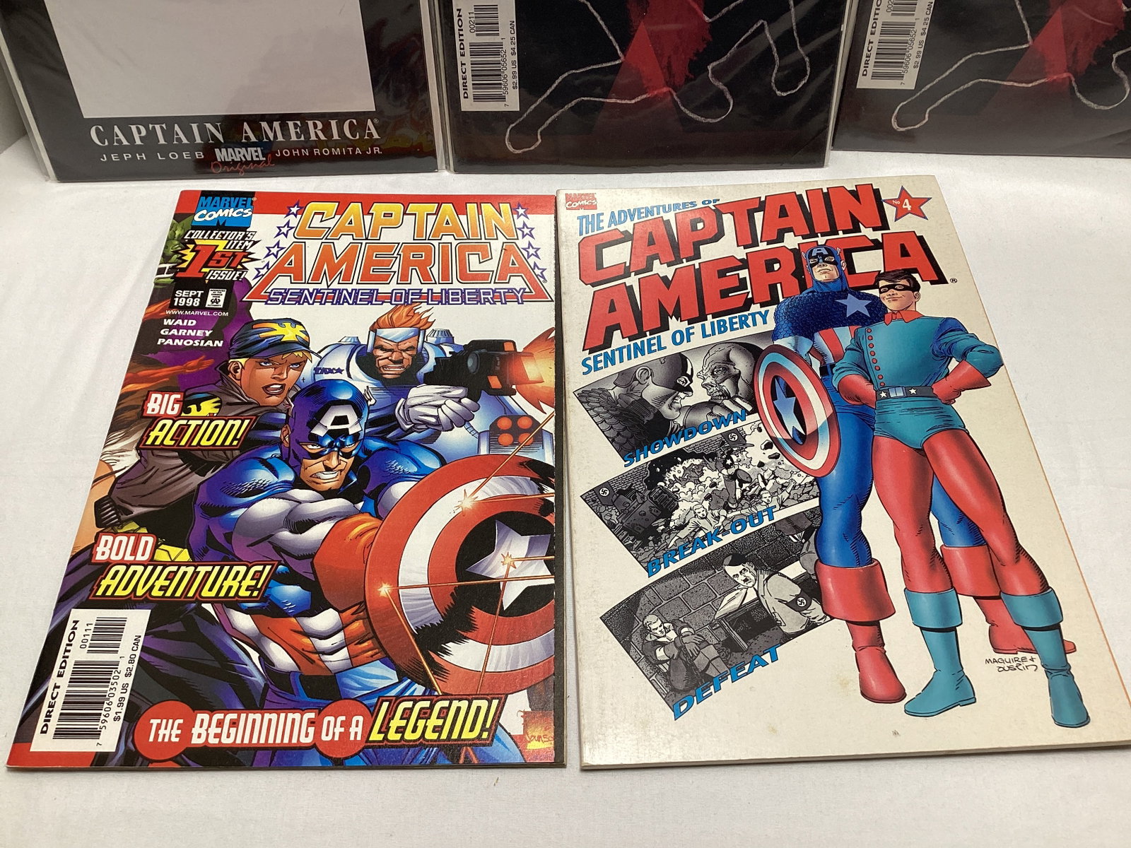 Five Captain America Marvel Comic Books - 4