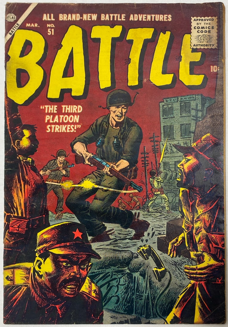 Battle 51 Atlas War Comic Book: 1957, Please Preview and see all photos for condition