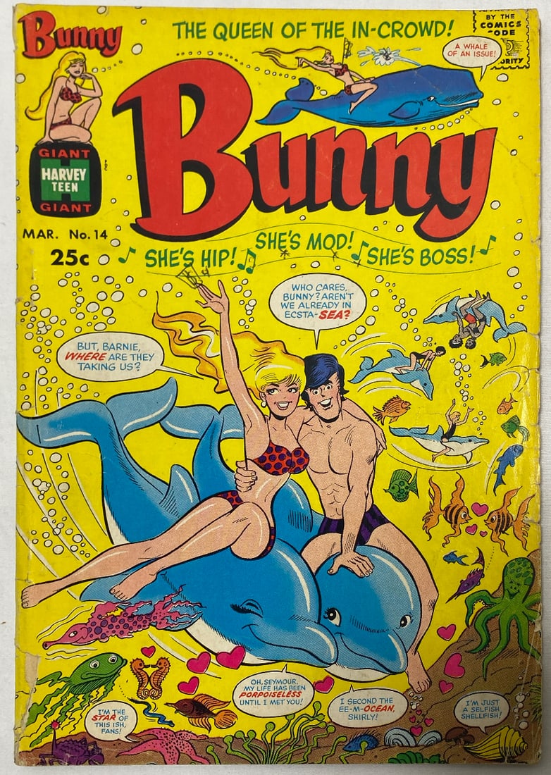Bunny 14 Harvey Comic Book: 1970, Please Preview and see all photos for condition