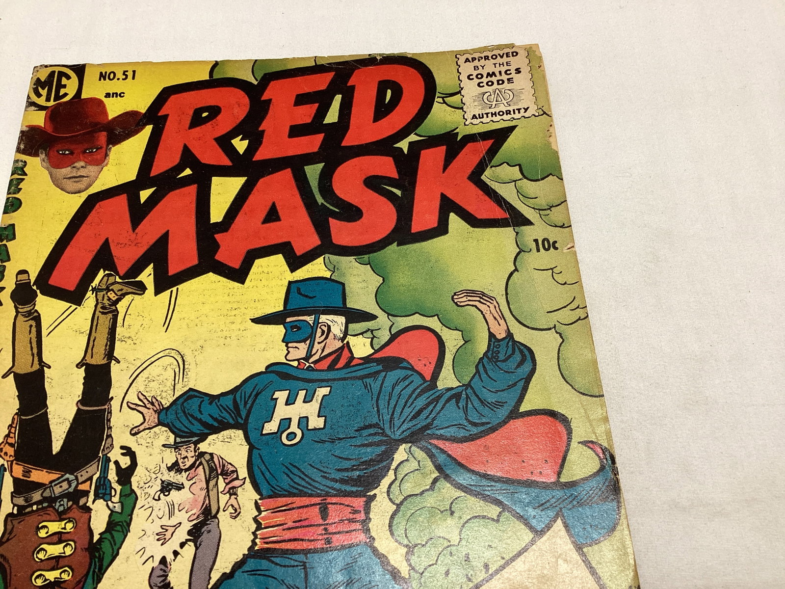 Red Mask 51 Magazine Enterprises Western Comic Book - 3