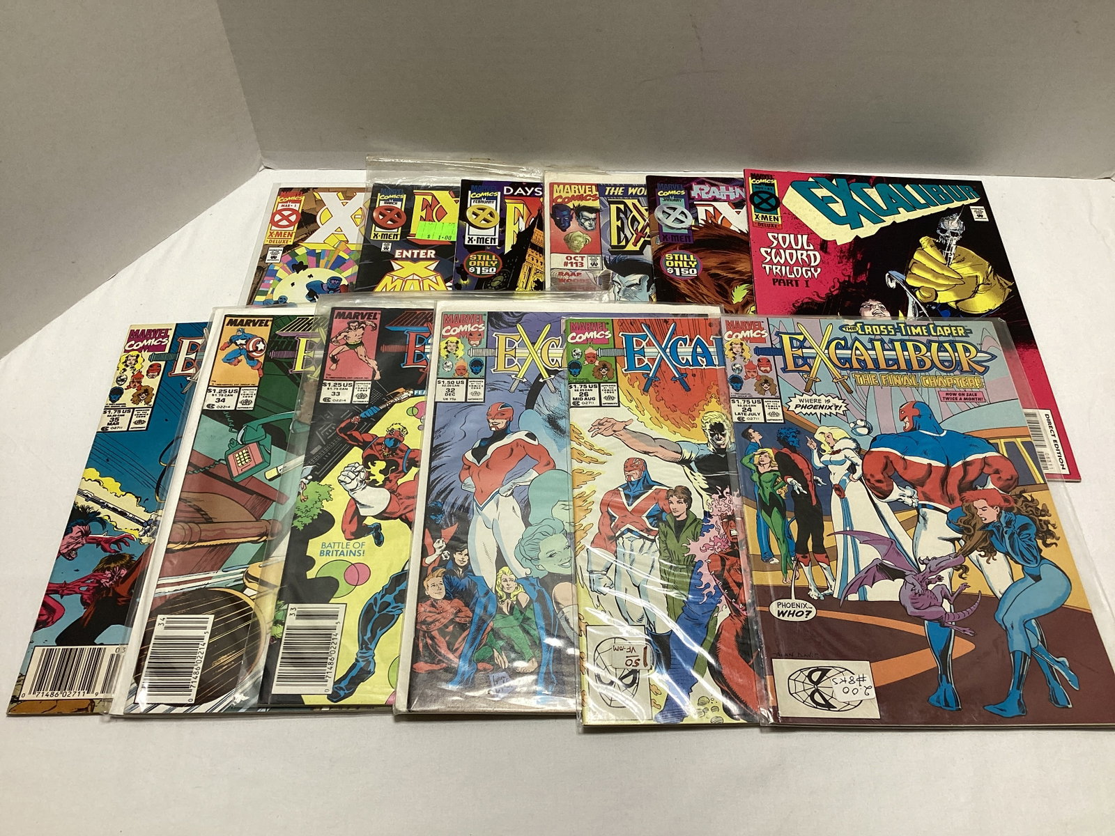 12 Excalibur Marvel Comic Books: .