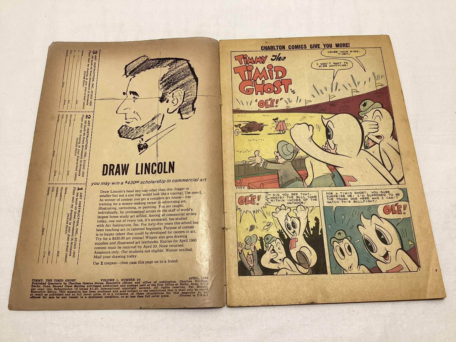 Timmy the Timid Ghost 20 Charlton Comic Book - 6