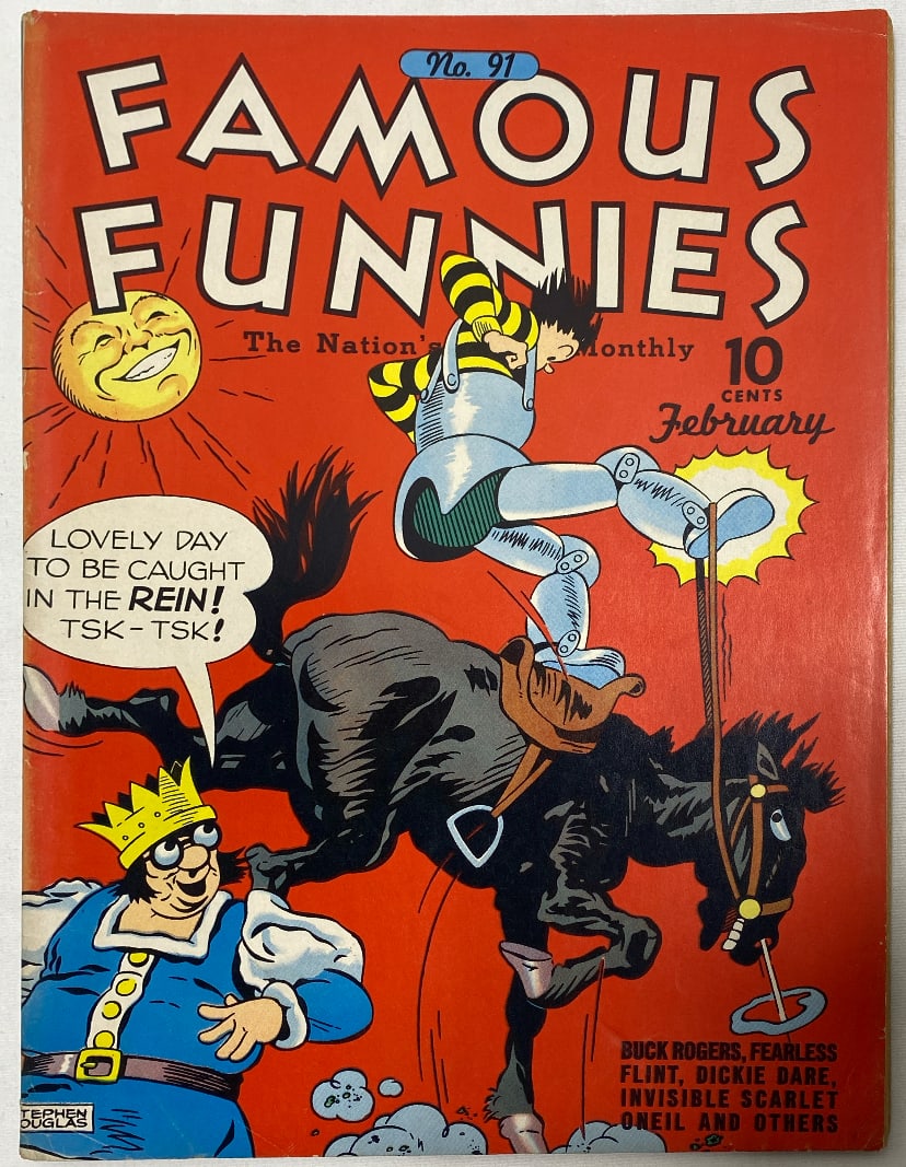 Famous Funnies 91 Comic Book: 1942, Please Preview and see all photos for condition