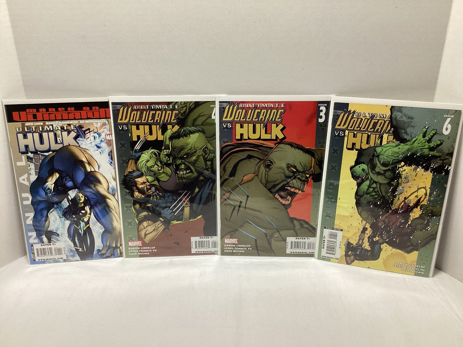 Four Hulk Marvel Comic Books: .