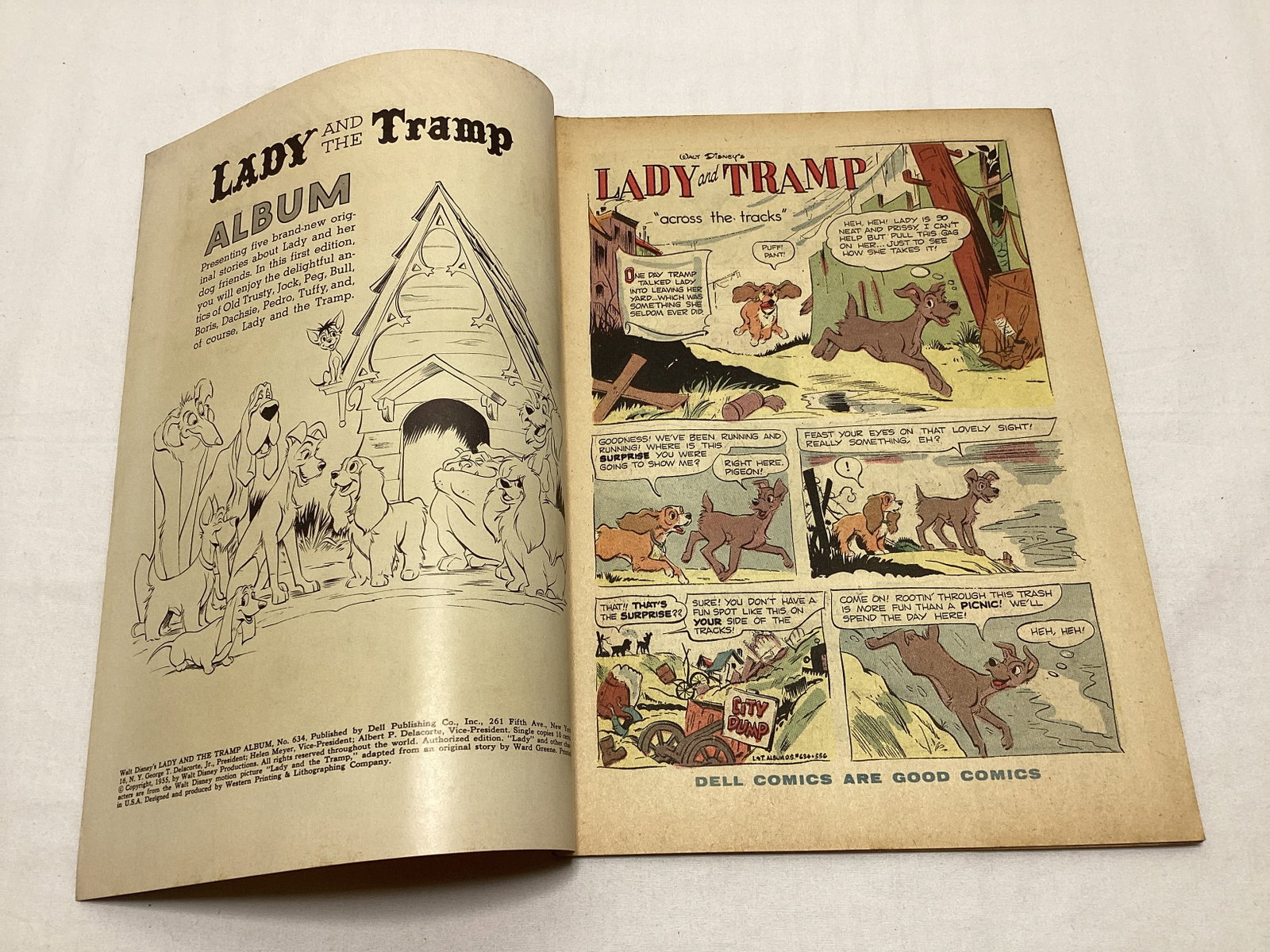 Dell Four Color 634 Walt Disney's Lady and the Tramp Album Comic Book - 6