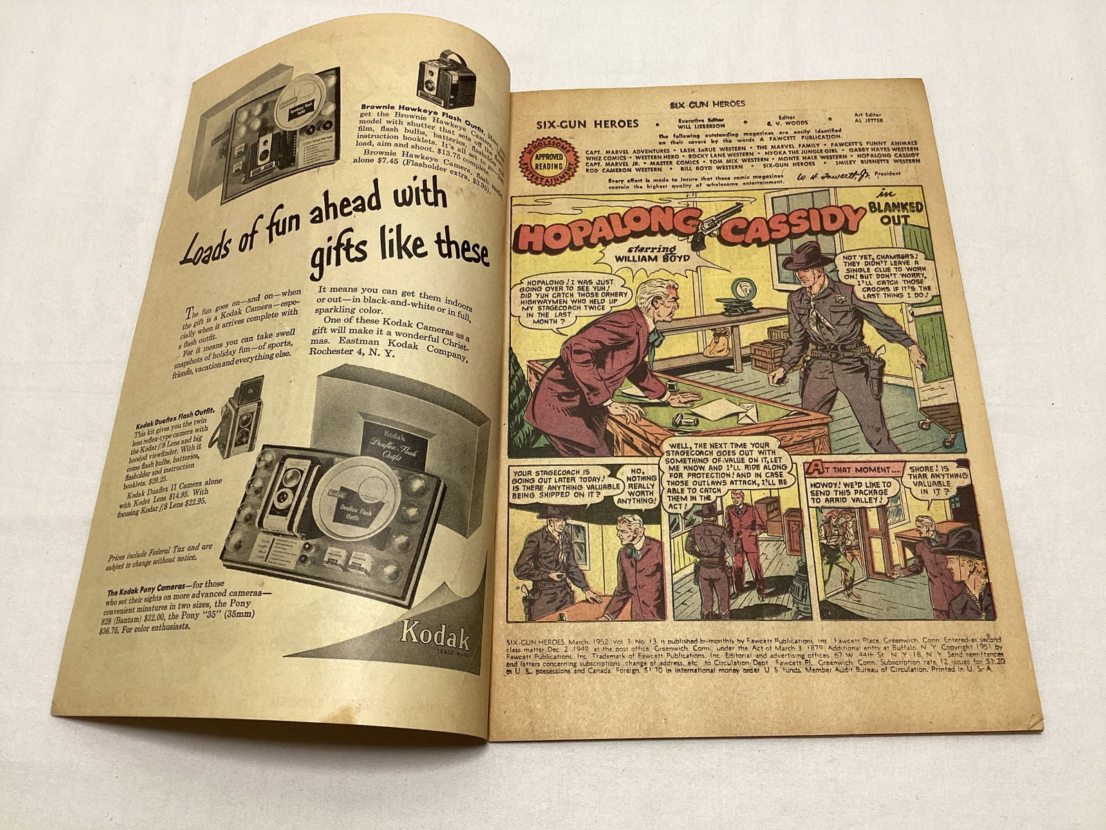 Six Gun Heroes 13 Fawcett Western Comic Book - 6