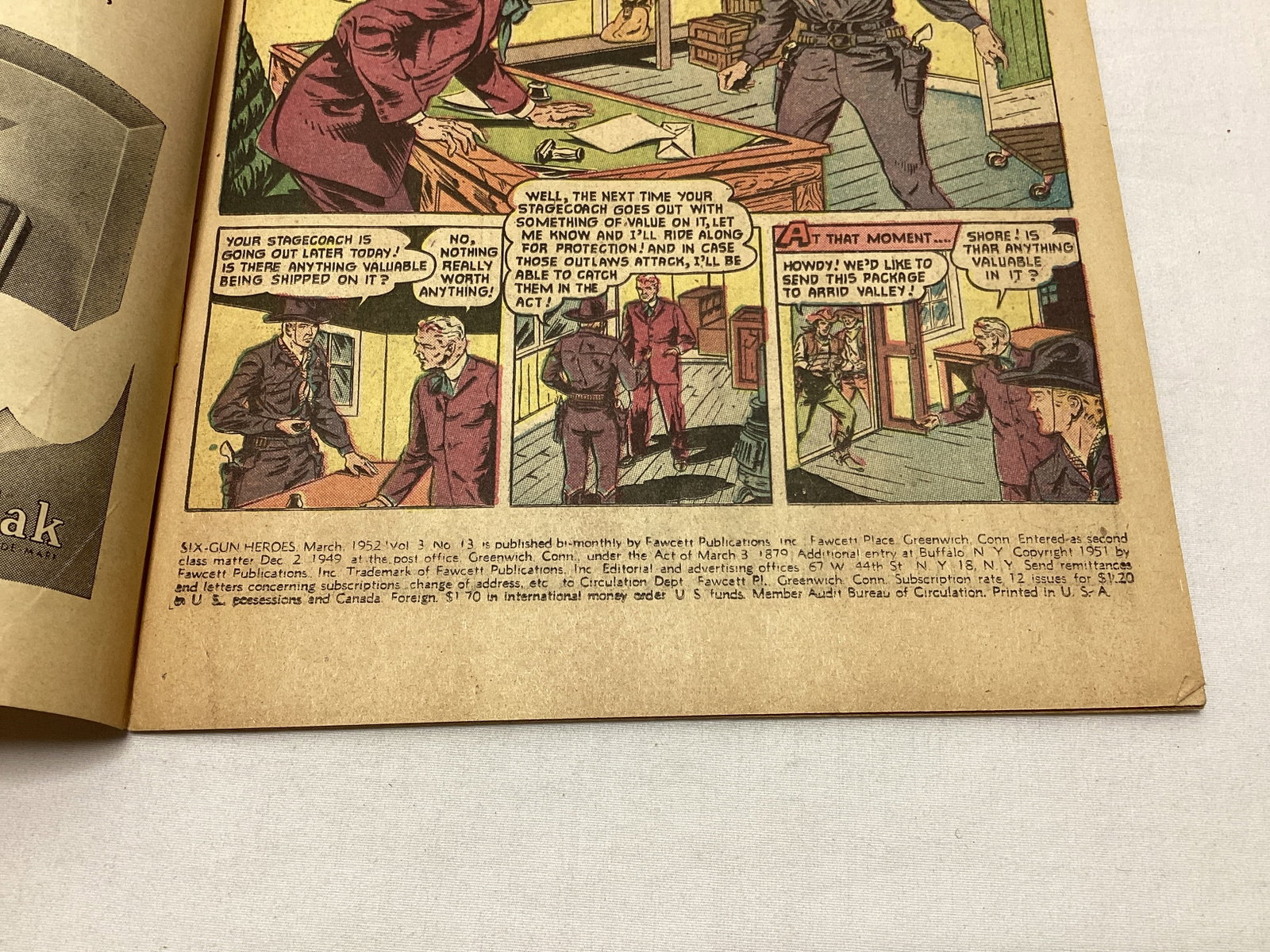 Six Gun Heroes 13 Fawcett Western Comic Book - 7