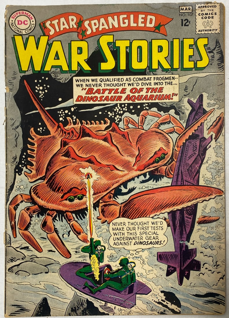 Star Spangled War Stories 107 DC Comic Book: 1963, cover detached, Please Preview and see all photos for condition
