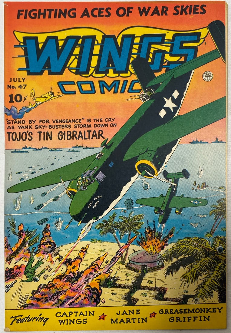 Wings Comics 47 Fiction House Comic Book: 1944, Please Preview and see all photos for condition