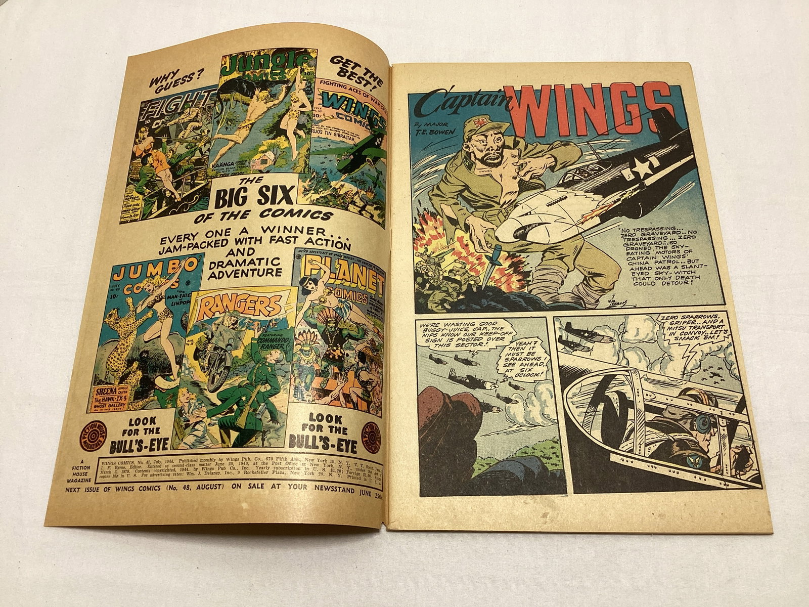 Wings Comics 47 Fiction House Comic Book - 6