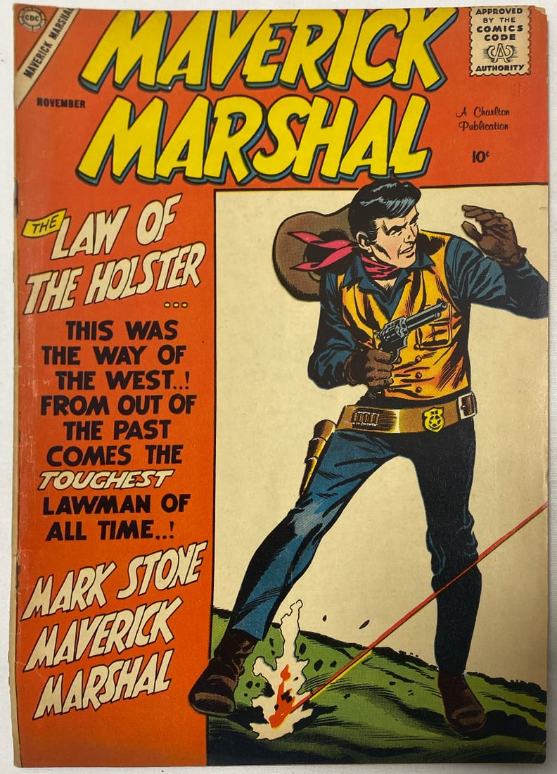 Maverick Marshal 1 Charlton Comic Book: 1958, Please Preview and see all photos for condition