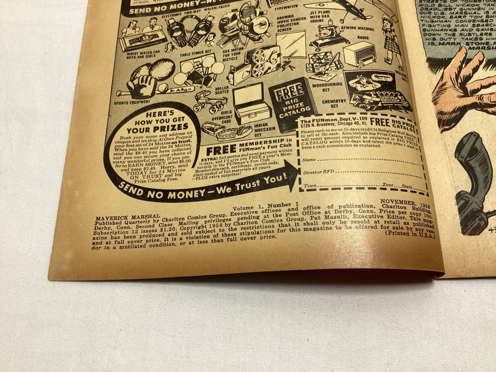 Maverick Marshal 1 Charlton Comic Book - 7