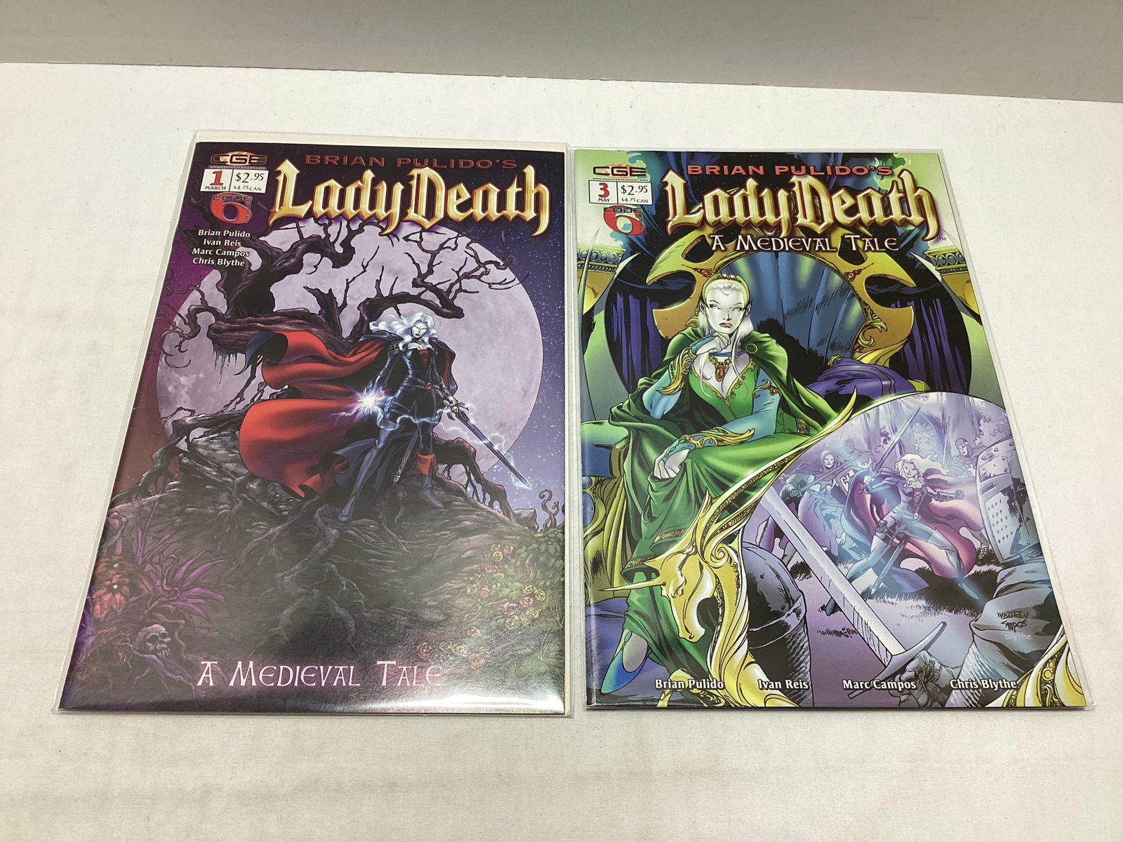 Two Lady Death CGE Comic Books: .