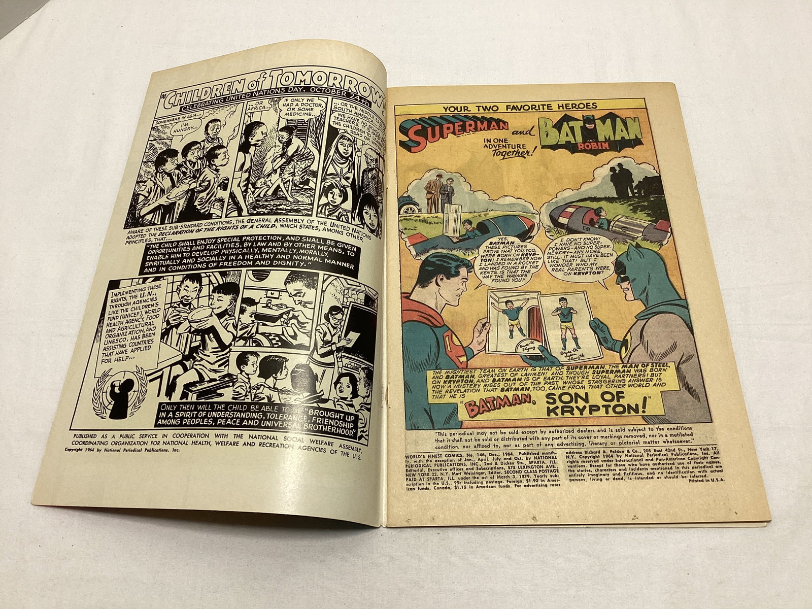 World's Finest Comics 146 DC Superman Batman Comic Book - 6