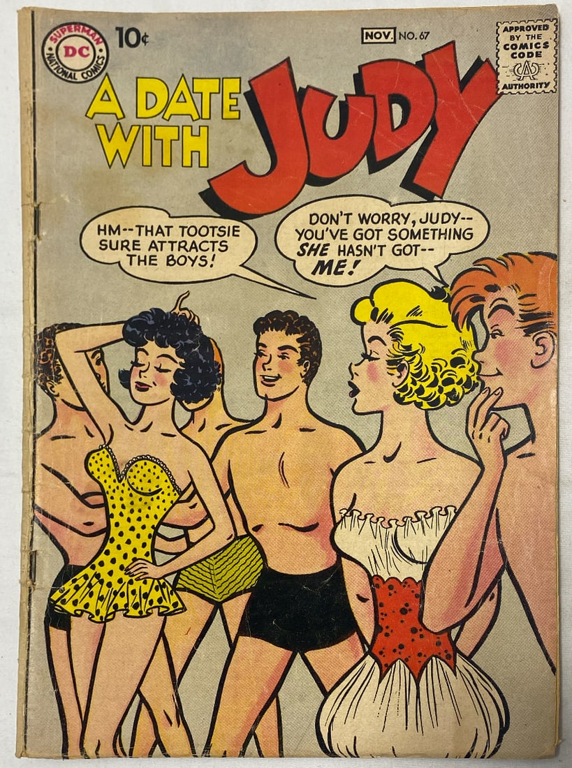 A Date With Judy 67 DC Comic Book: 1958, Please Preview and see all photos for condition