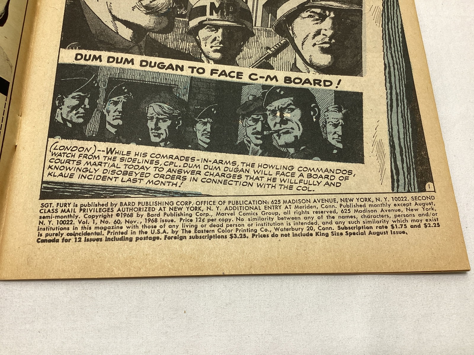 Sgt. Fury and His Howling Commandos 60 Marvel Comic Book - 7