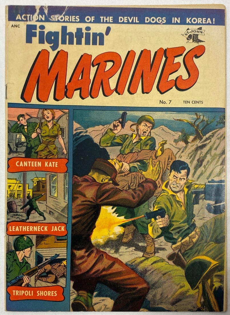 Fightin' Marines 7 St. John Comic Book: 1952, Please Preview and see all photos for condition