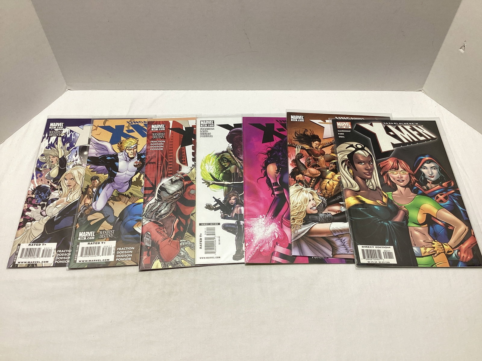 Seven Uncanny X-Men Marvel Comic Books: .
