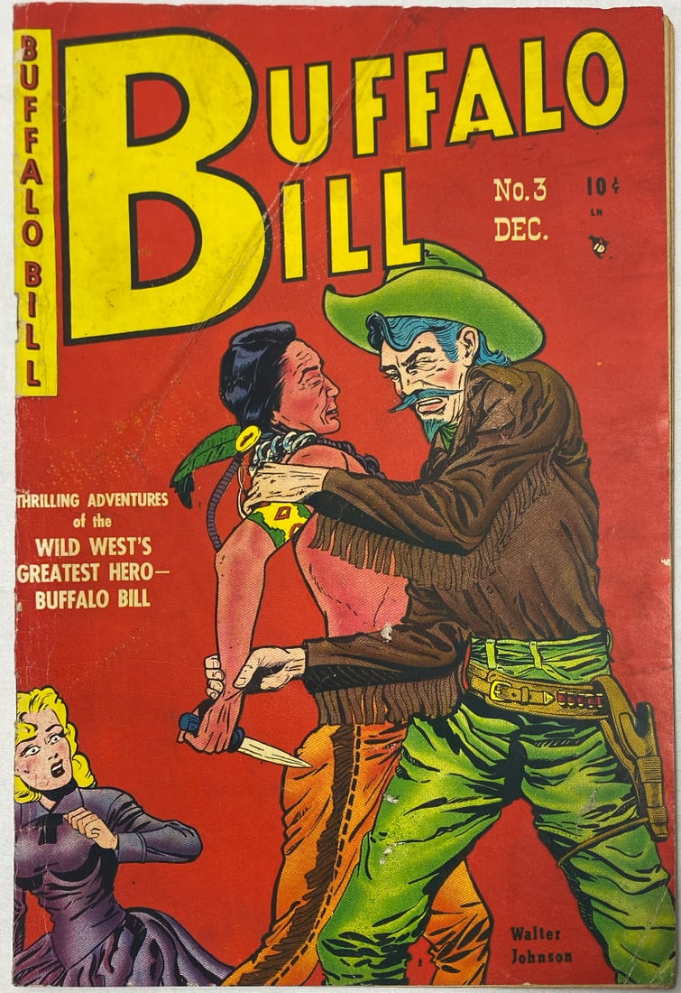 Buffalo Bill 3 Western Comic Book: 1950, Please Preview and see all photos for condition