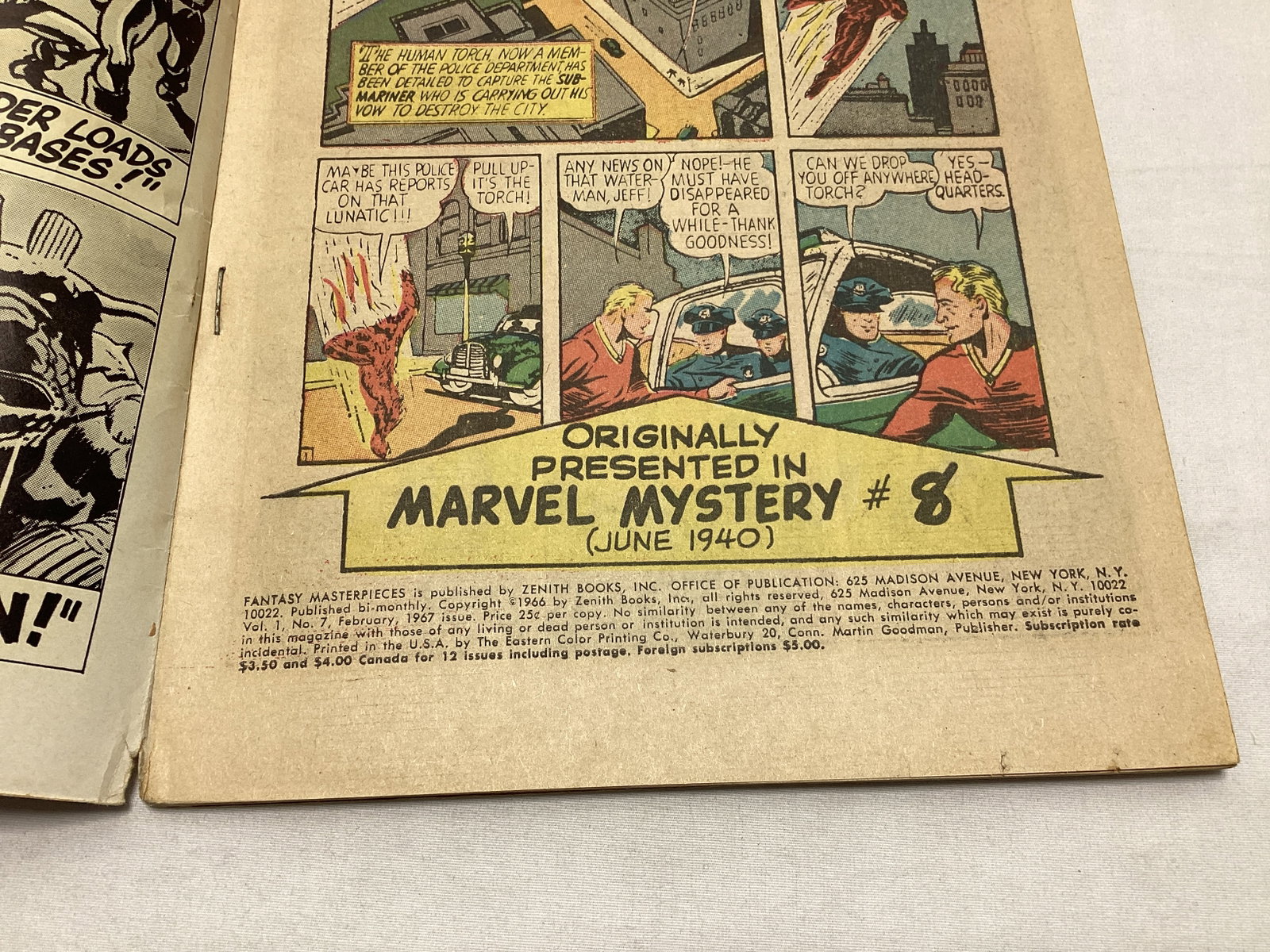 Fantasy Masterpieces 7 Marvel Comic Book - 7