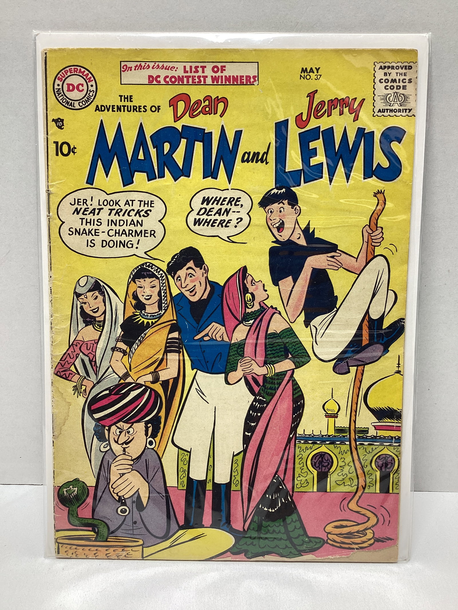 The Adventures of Dean Martin and Jerry Lewis 37 DC Comic Book: 1957, Please Preview and see all photos for condition