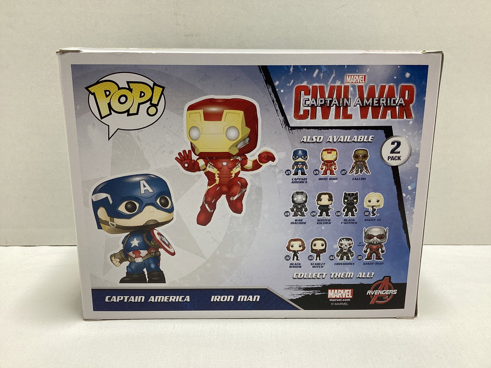 Captain America / Iron Man Civil War Marvel Collector Corps Funko Pop Set - 4