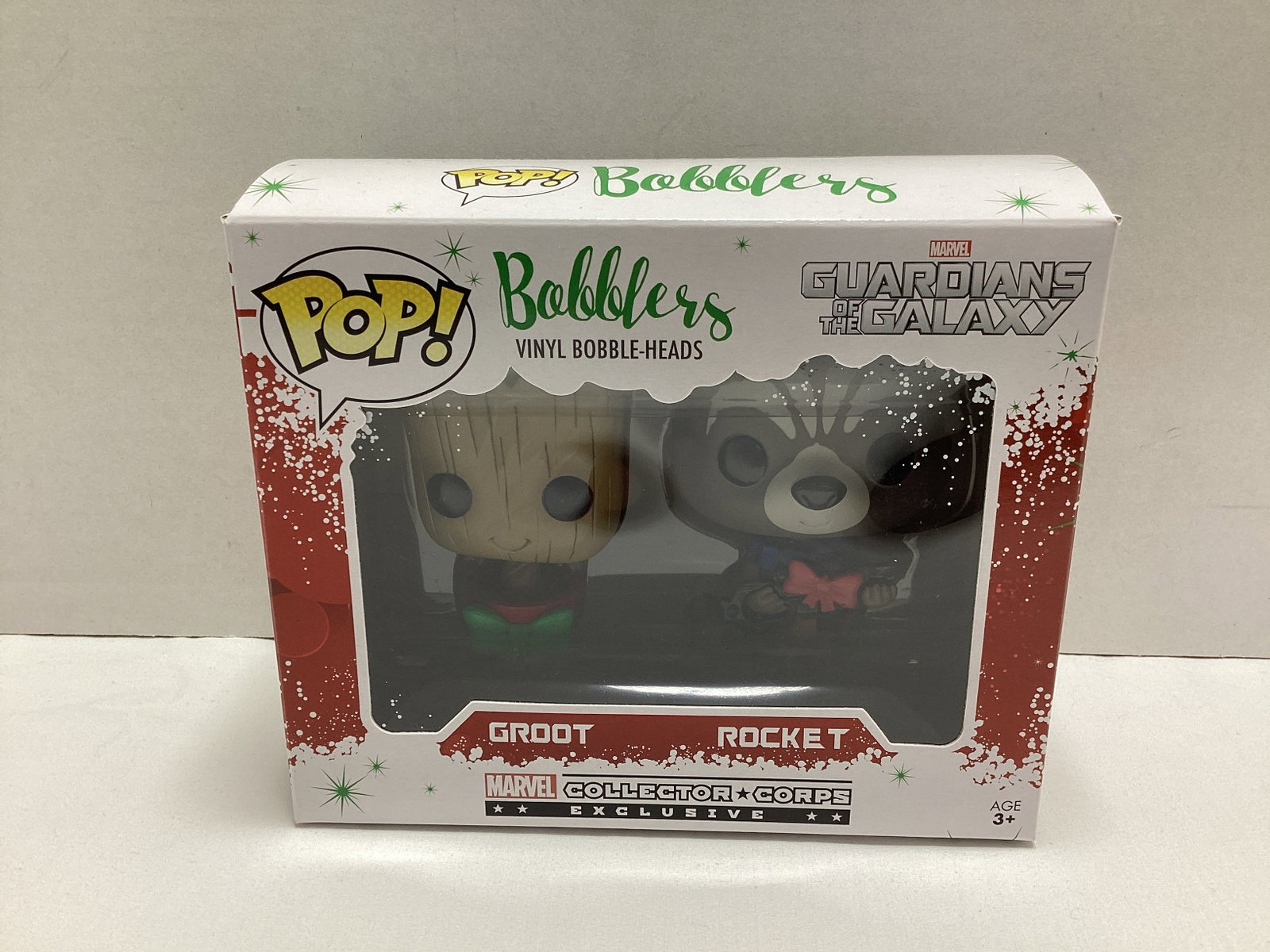 Guardians of the Galaxy Groot and Rocket Marvel Collector Corps Funko Pop Set: .