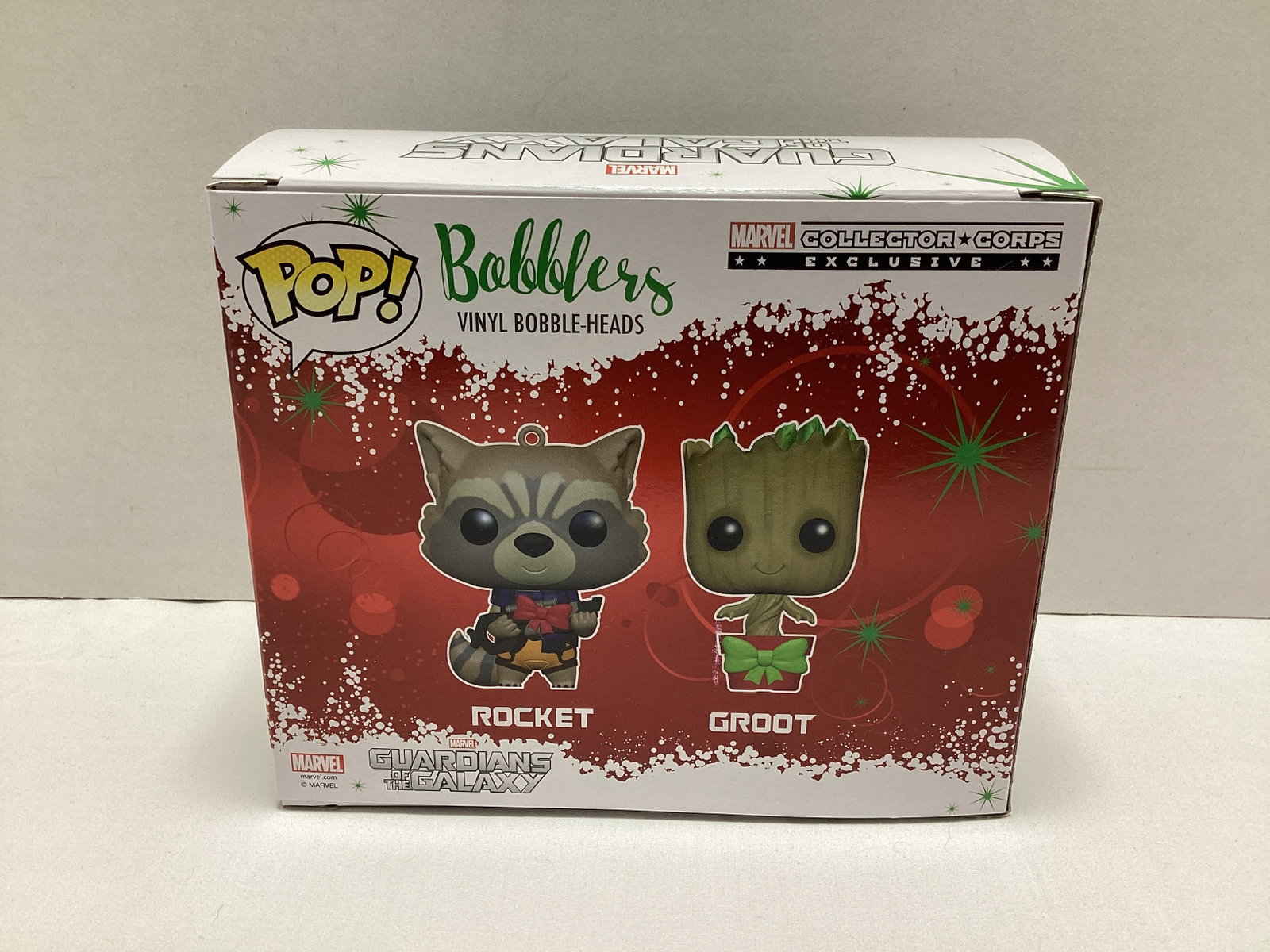 Guardians of the Galaxy Groot and Rocket Marvel Collector Corps Funko Pop Set - 3