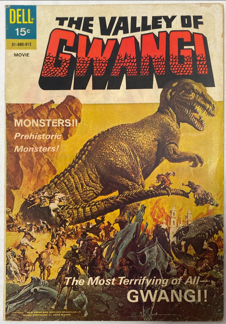The Valley of Gwangi 1 Dell Comic Book: 1969, Please Preview and see all photos for condition