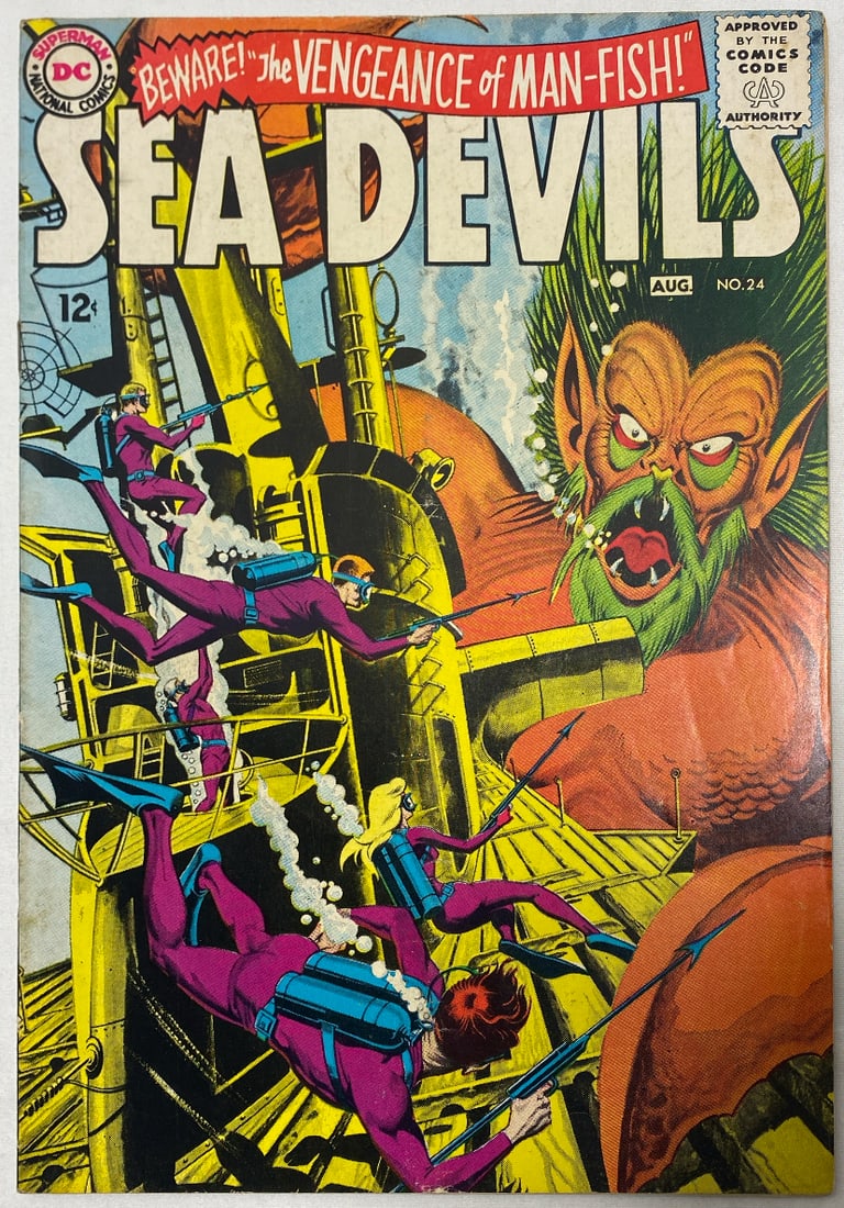 Sea Devils 24 DC Comic Book: 1965, Please Preview and see all photos for condition