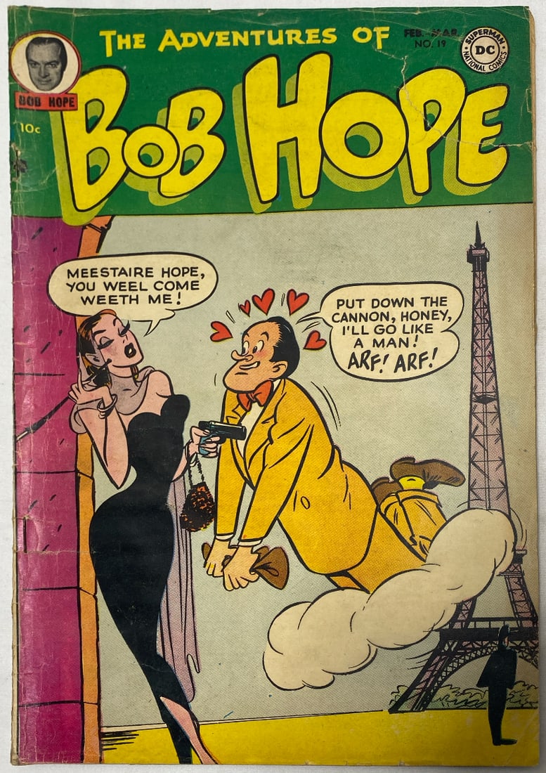 The Adventures of Bob Hope 19 DC Comic Book: 1953, Please Preview and see all photos for condition