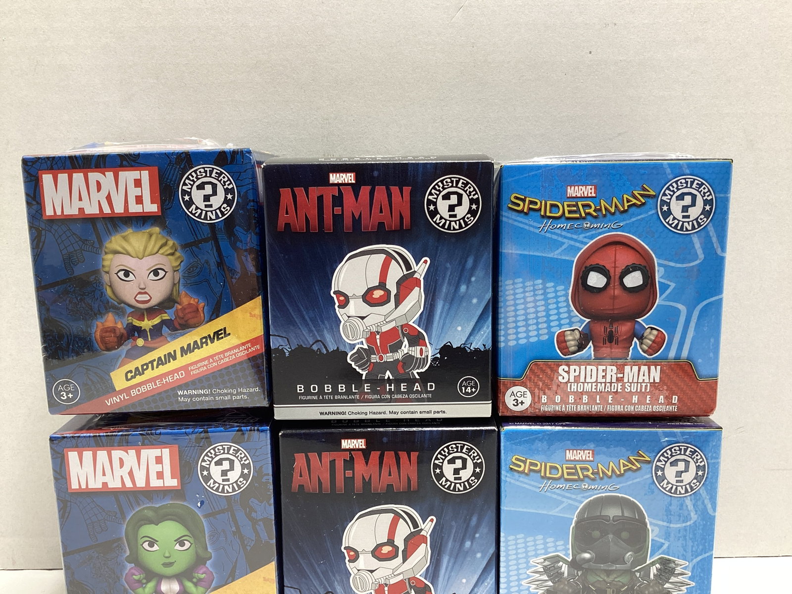 Six Marvel Collector Corps Funko Mystery Minis - 2