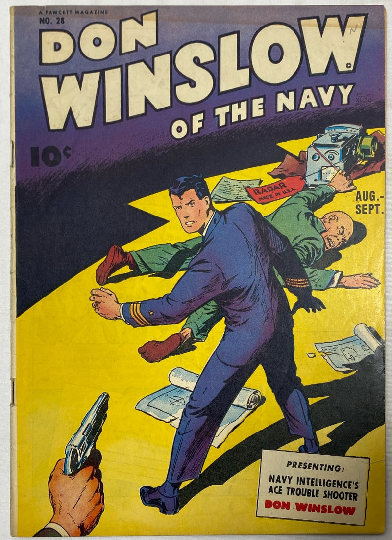 Don Winslow of the Navy 28 Fawcett Comic Book: 1945, please preview and see all photos for condition