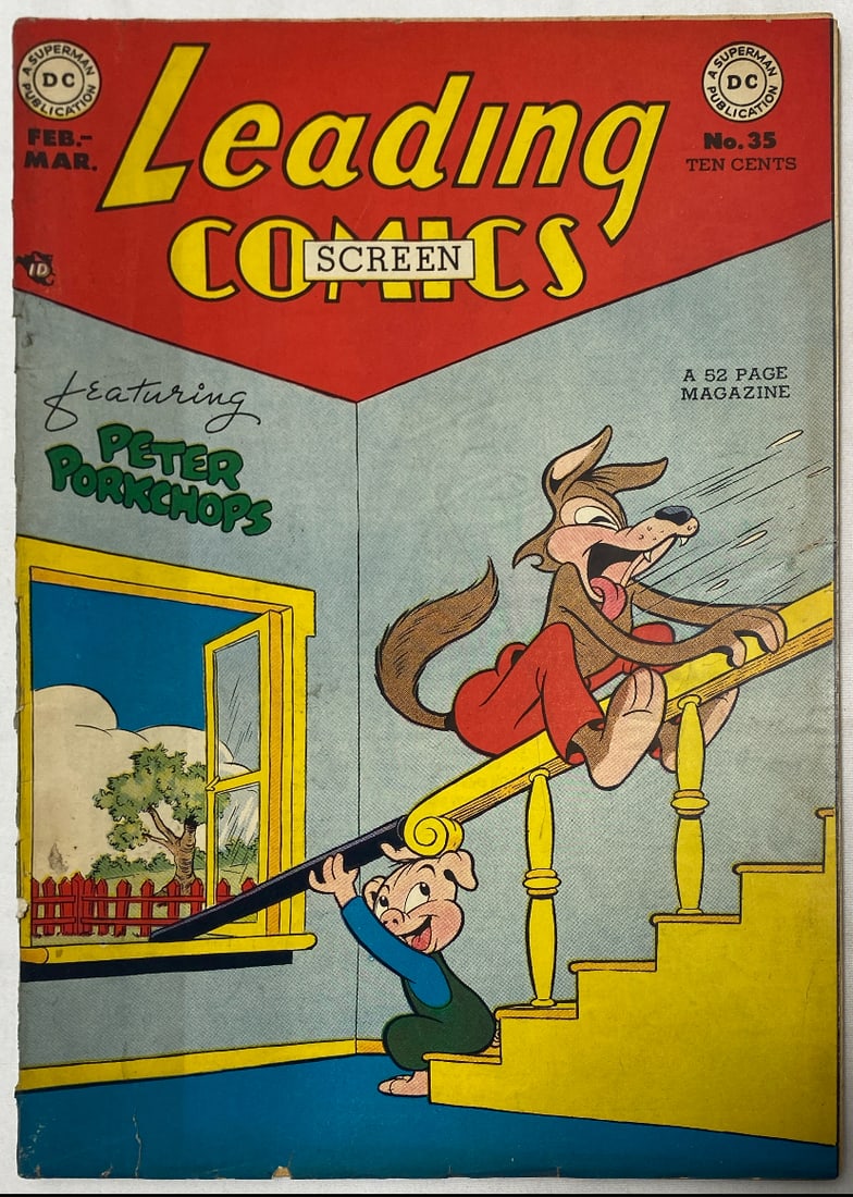 Leading Screen Comics 35 DC Comic Book: 1949, Please Preview and see all photos for condition
